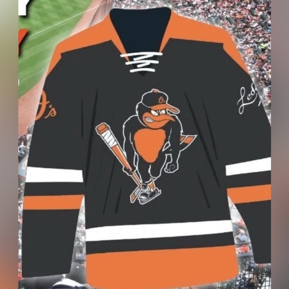 Black and Orange Oversized Raglan Jersey